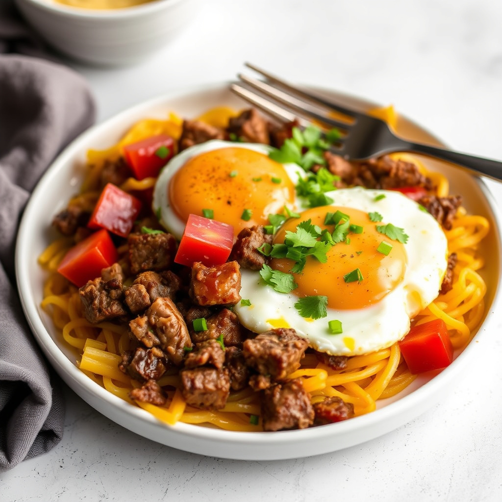 Steak og egg migas