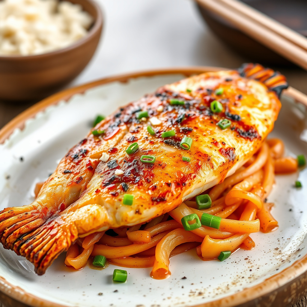 Stekt fisk på panne