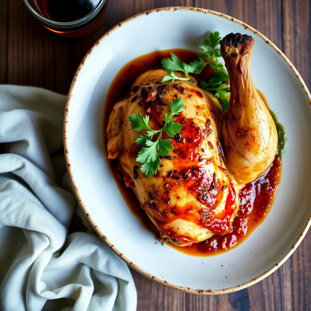 Stekt kylling med harissa og schmaltz