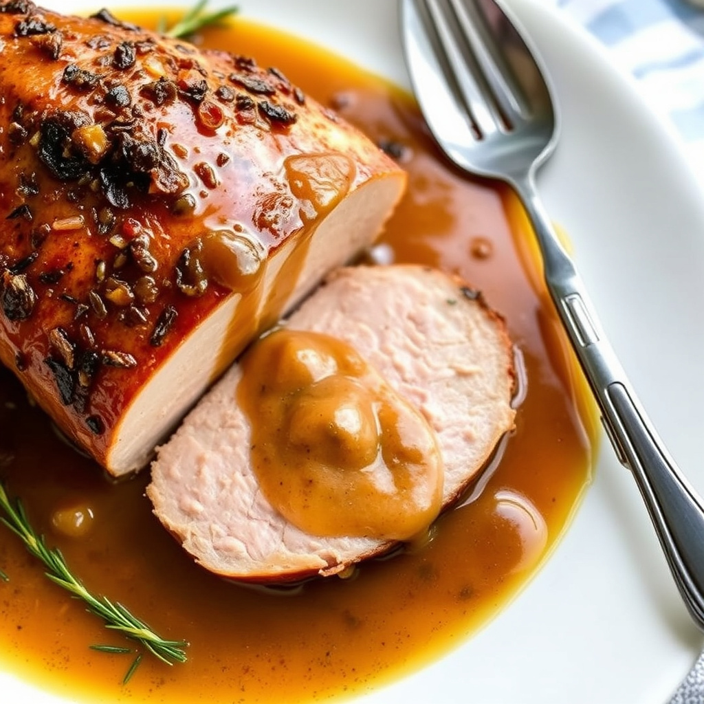 Stekt svinenakke med stekesjy