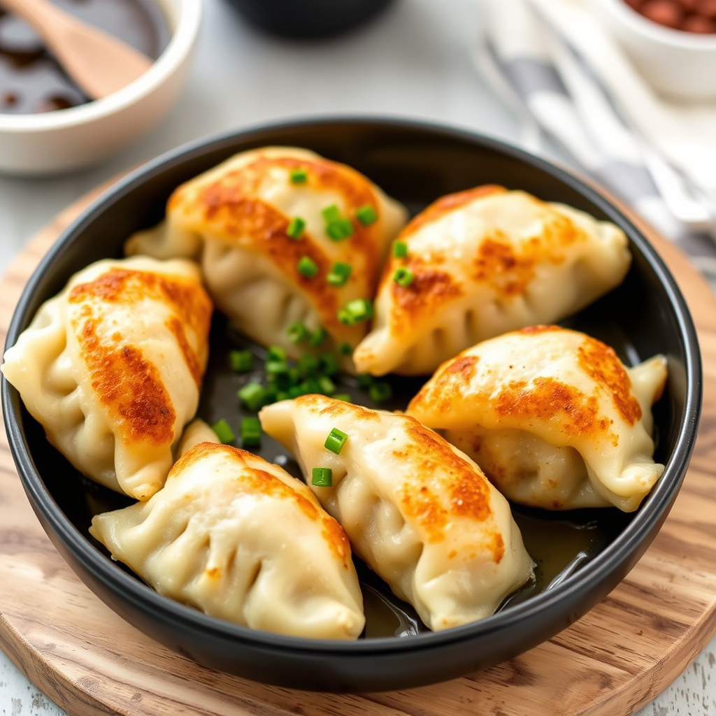 Stekte dumplings i panne