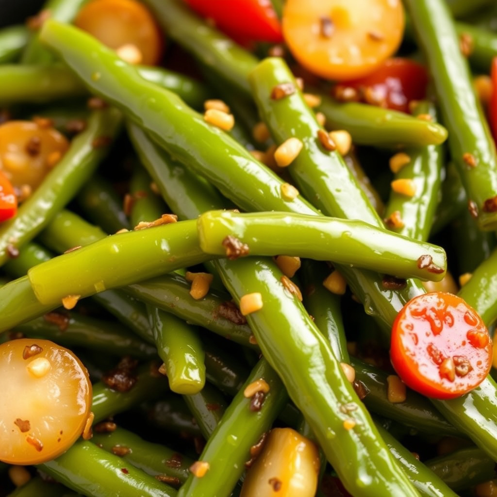 Stekte grønne bønner