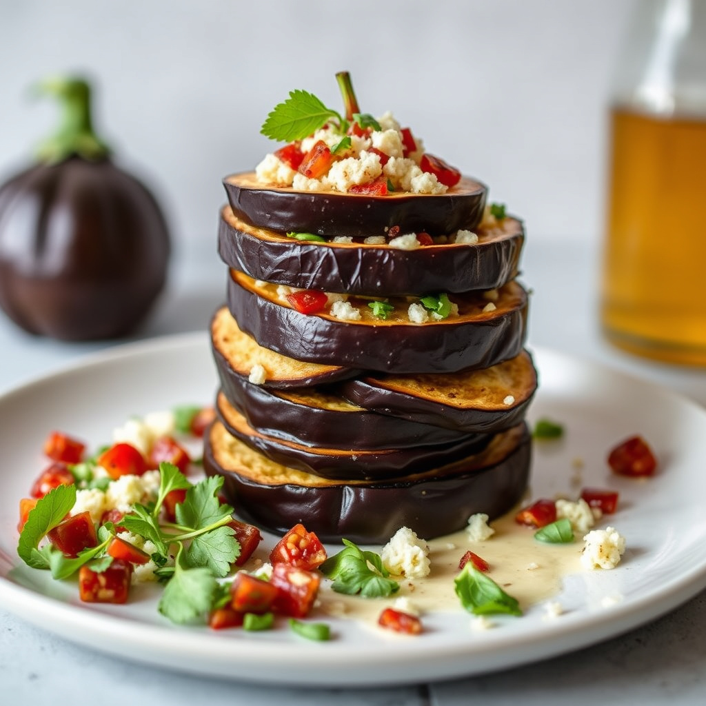 Steves Eggplant Stack