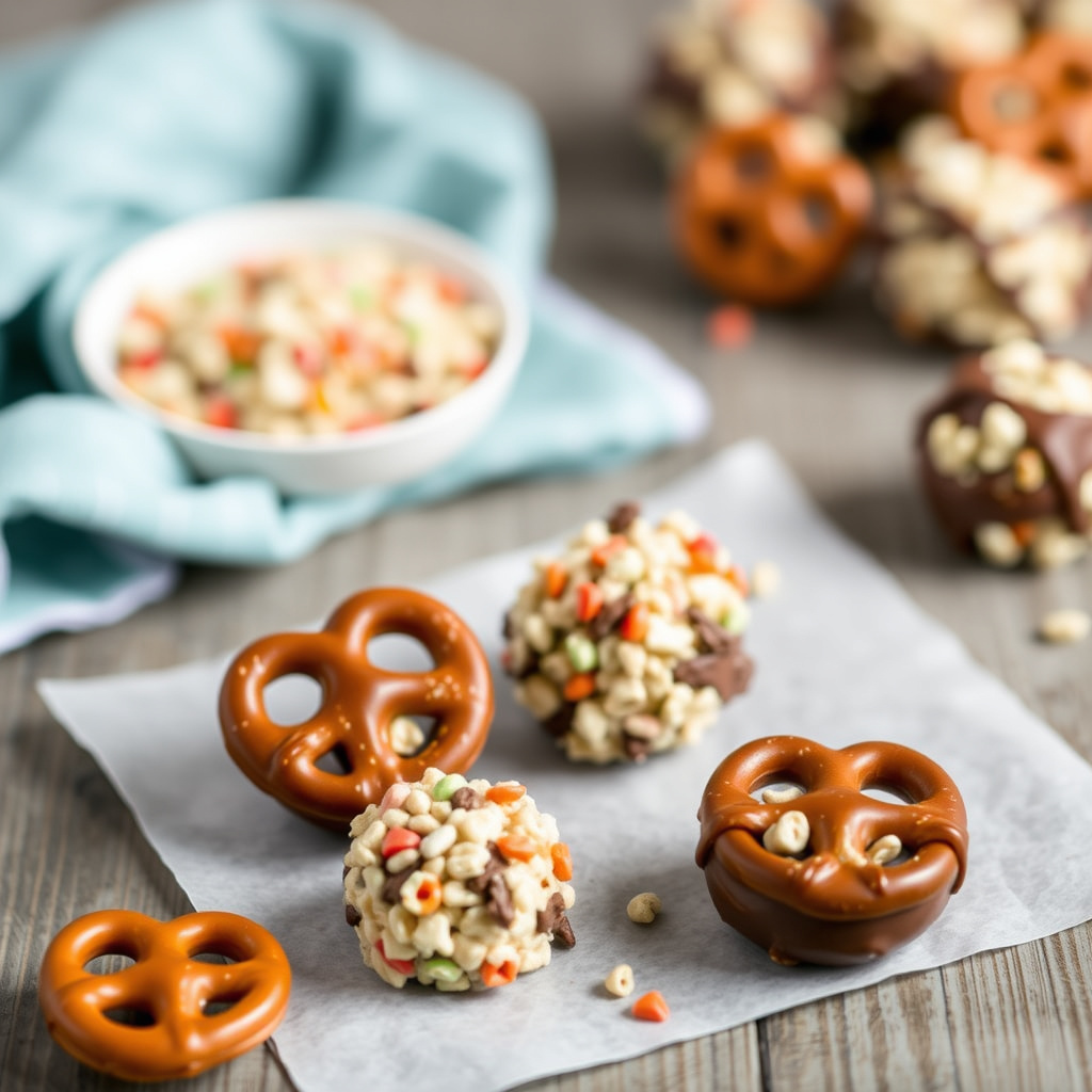 Sunneys sjokolade-pretzel- og frokostblandings-ikke-bakte biter