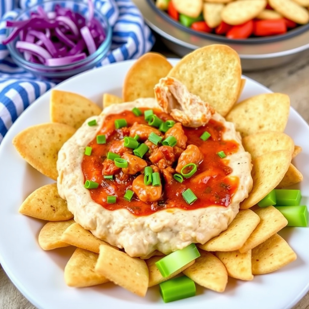 BBQ-kylling- og pepperonidip med Coca-Cola saus