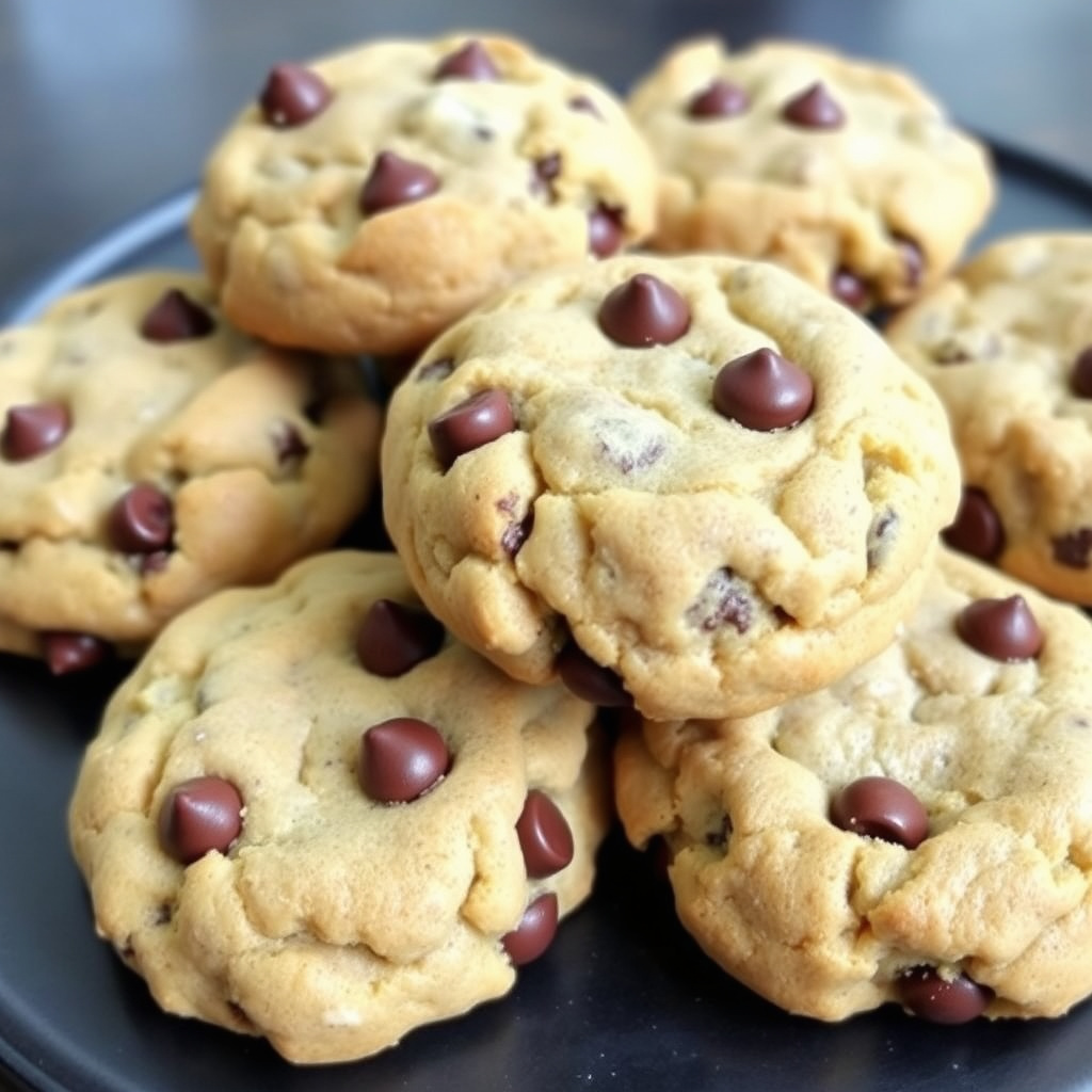 Super-tykke sjokoladekjeks med sjokoladeknapper