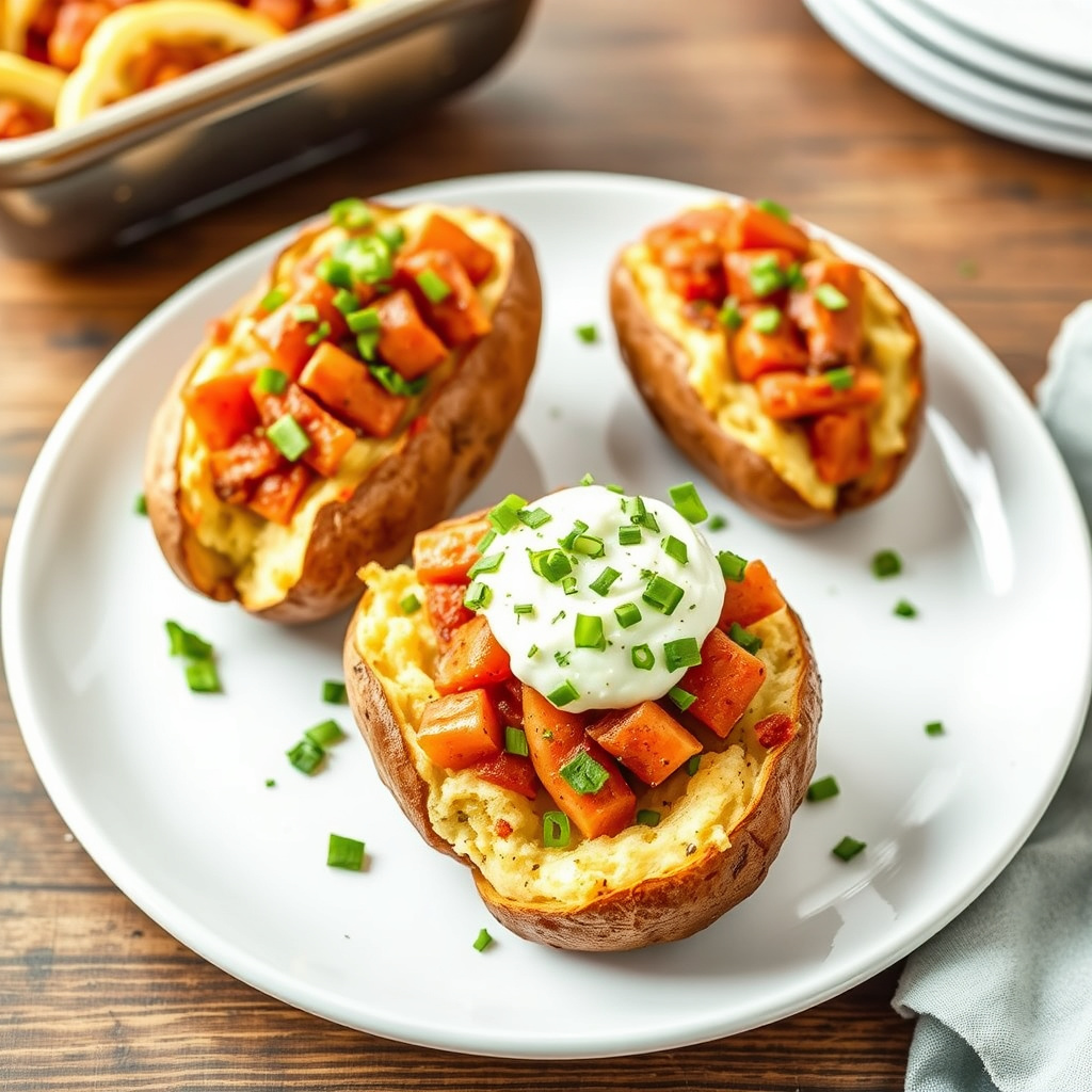 Superfylte bakte poteter
