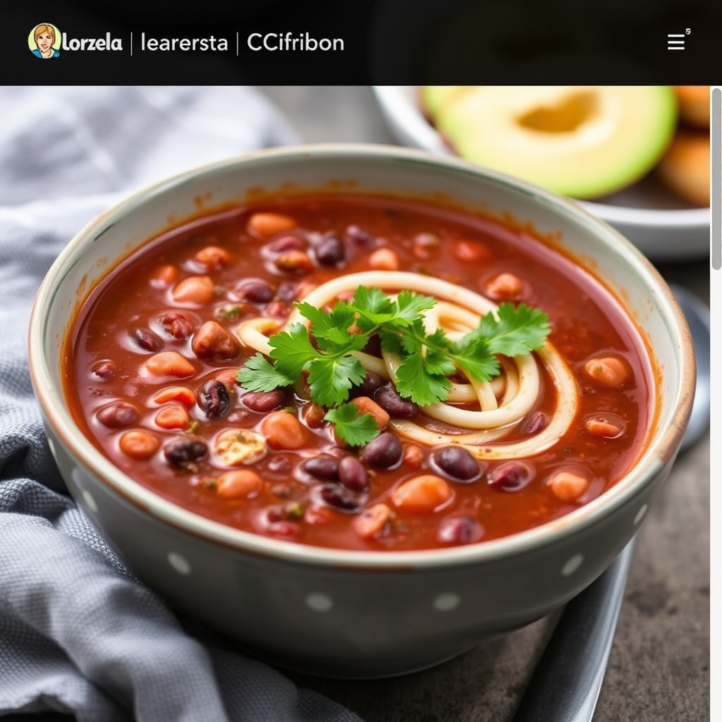 Suppe med svarte bønner og chorizo
