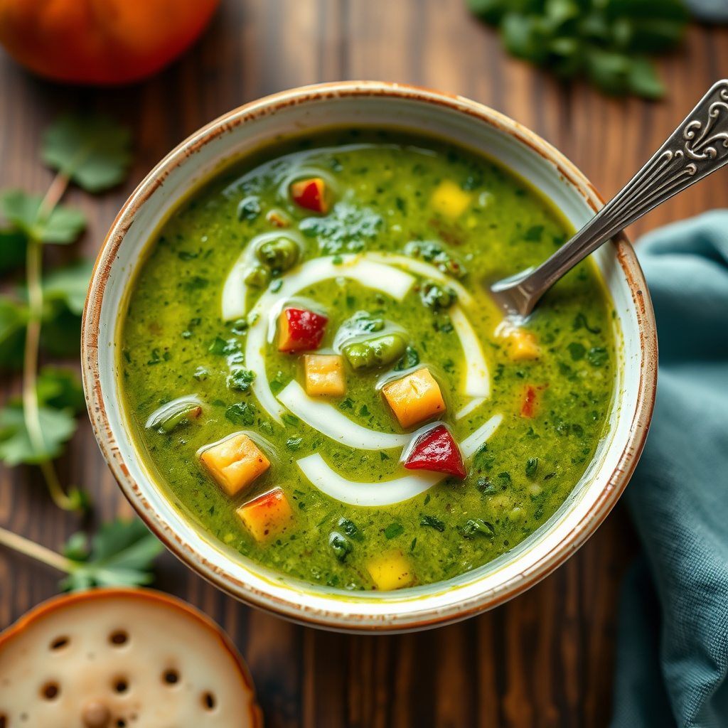 Suppesuppe med blandede grønnsaker