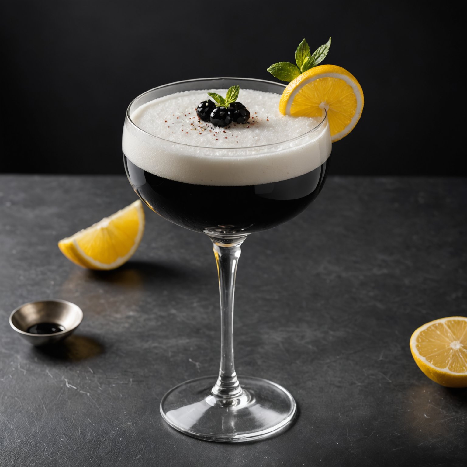 Svart og hvitt italiensk cocktail