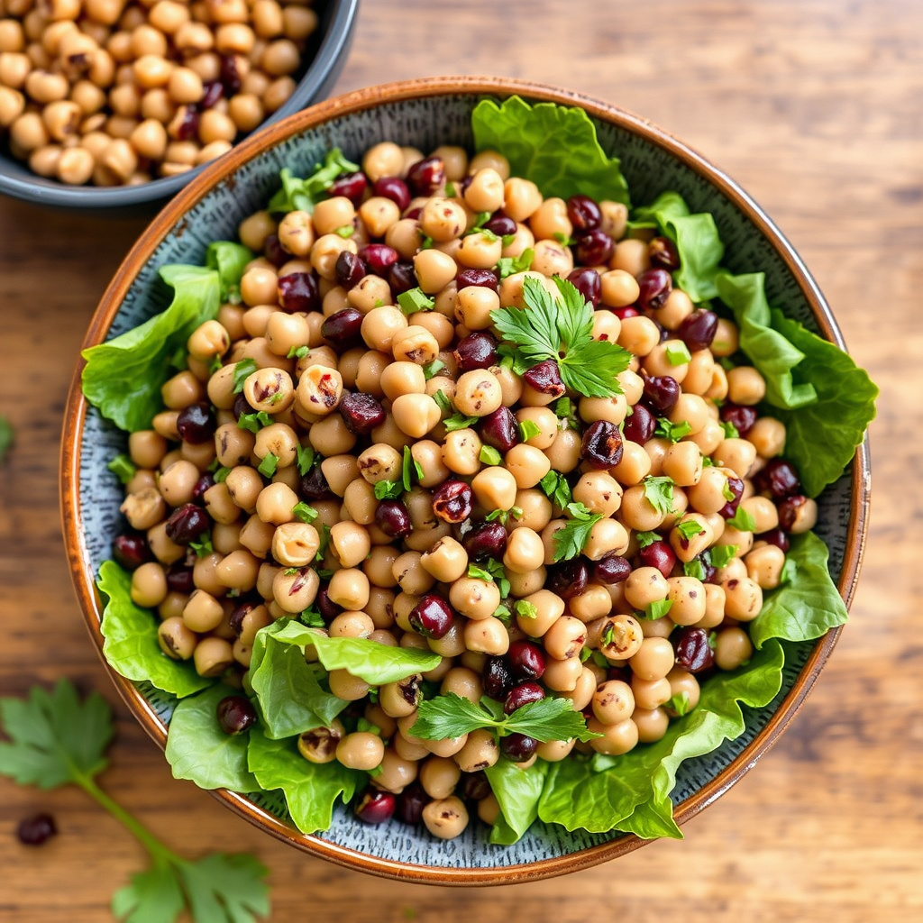 Svartøyebønnesalat med feta og soltørket tomat