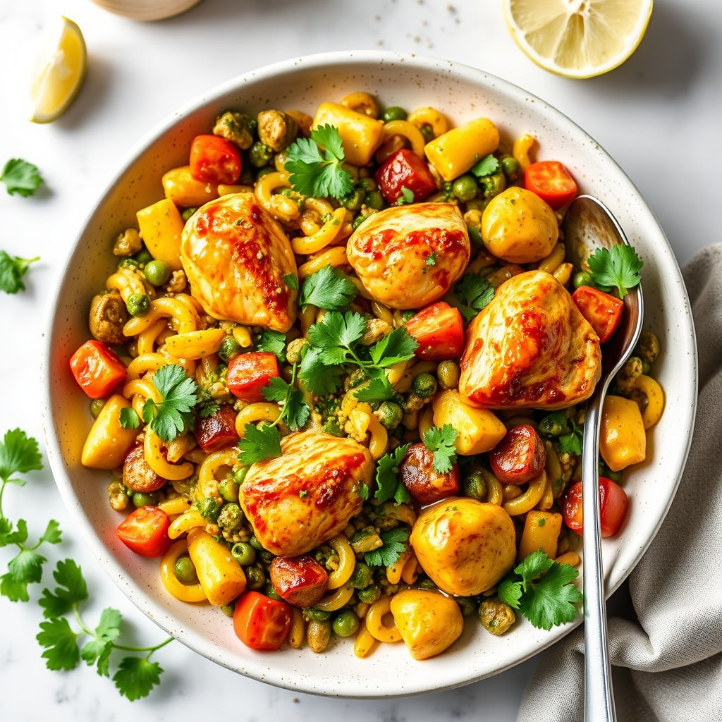 Svine- og kyllingpaella Verde