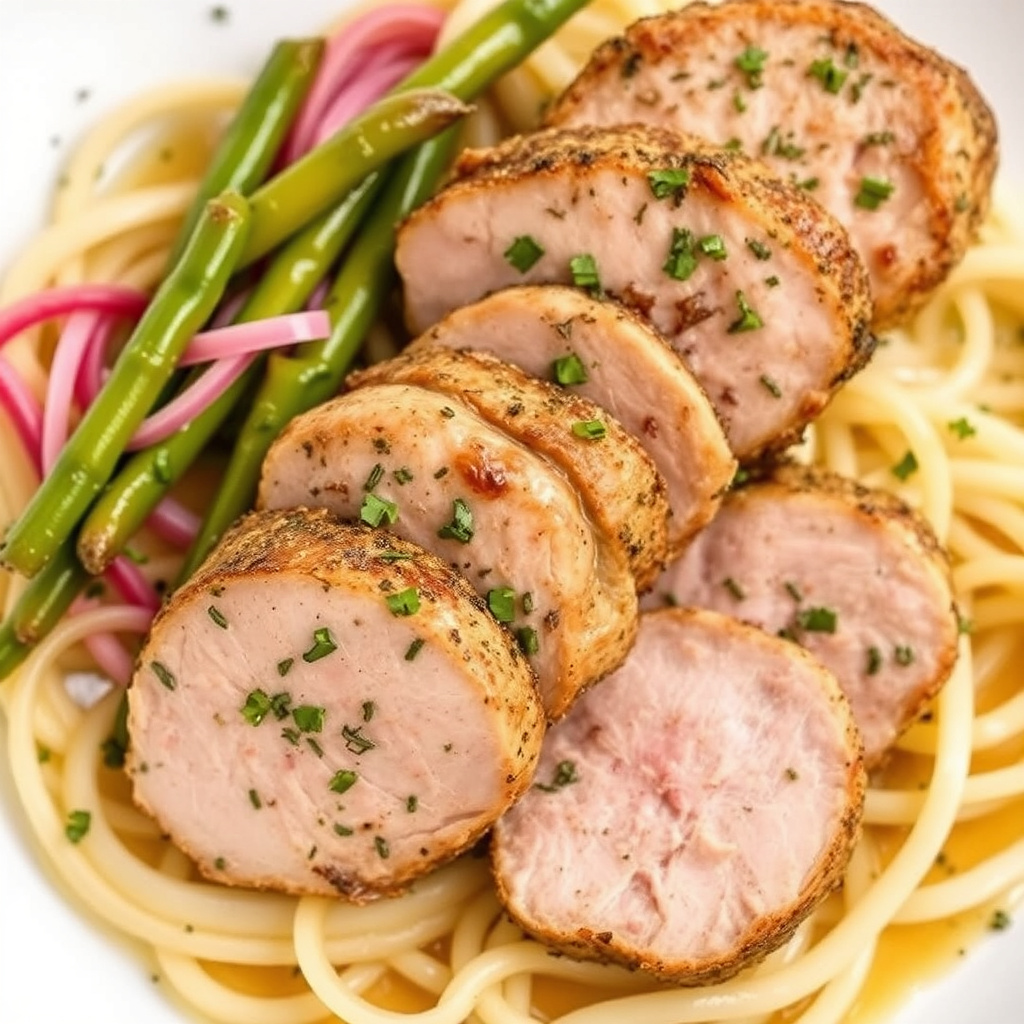 Svinefilet marinert i urter