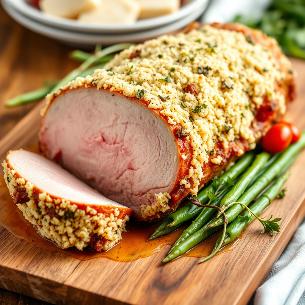 Svinefilet med pepperrotkrem og sprø skorpe