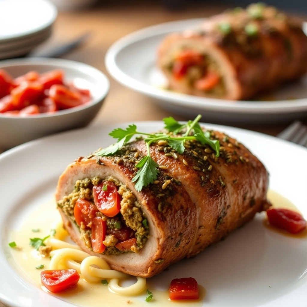 Svinefyll med soltørket tomatpesto