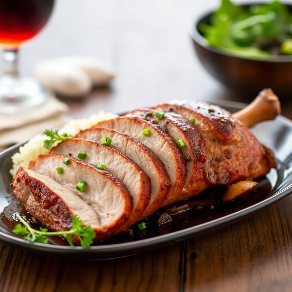 Svinekjøtt stekt i ovn