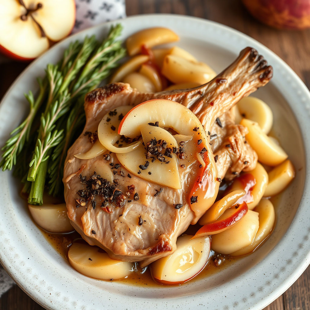 Svinekotletter med epler