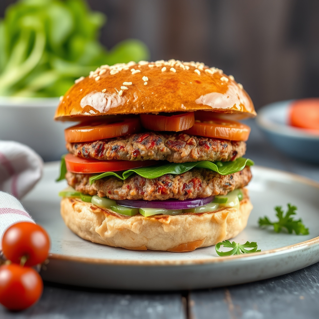 Vegetarburgere med søtpotet og kikerter