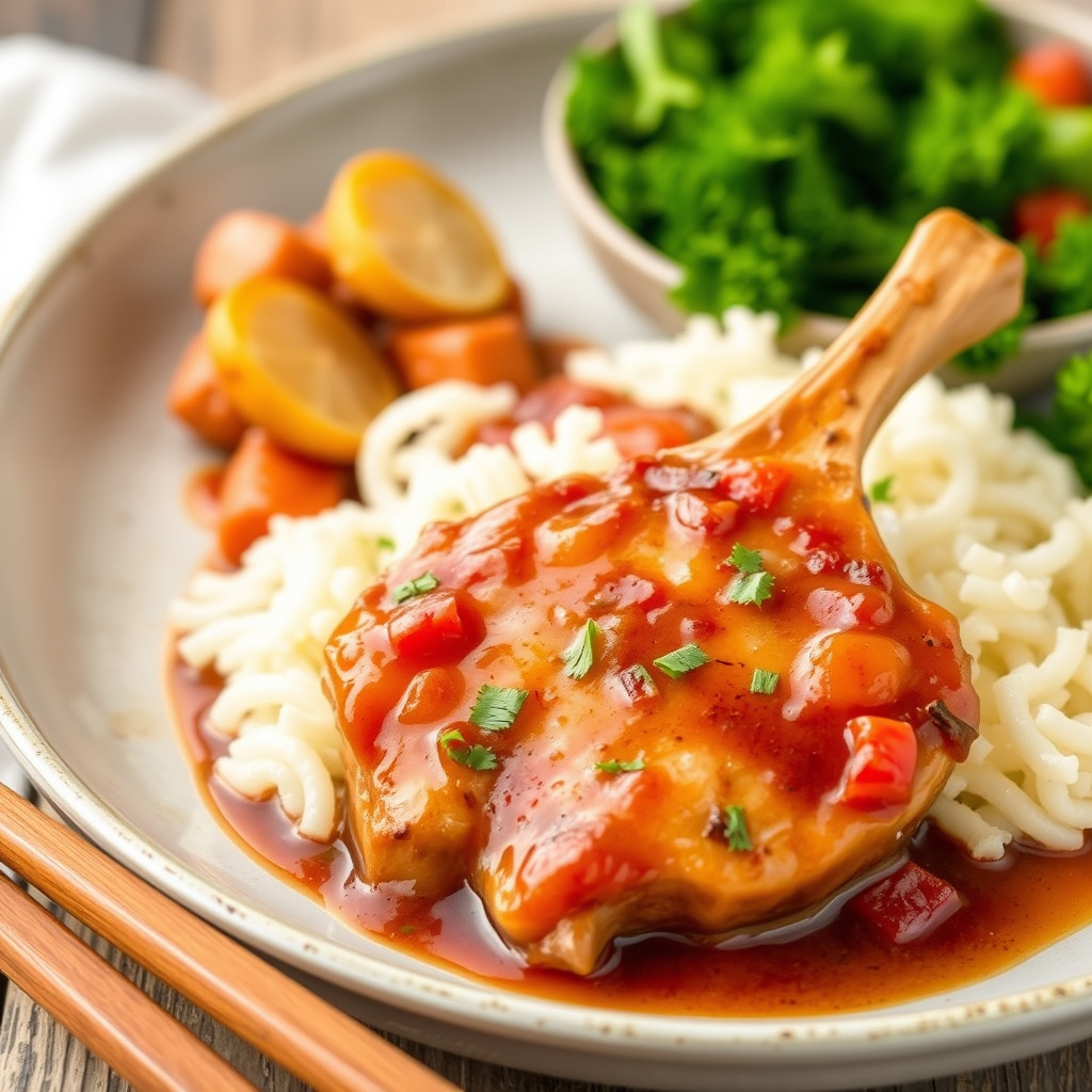 Syrlige svinekoteletter