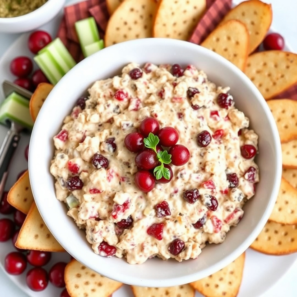 Syv-lags tranebær- og kyllingdipp