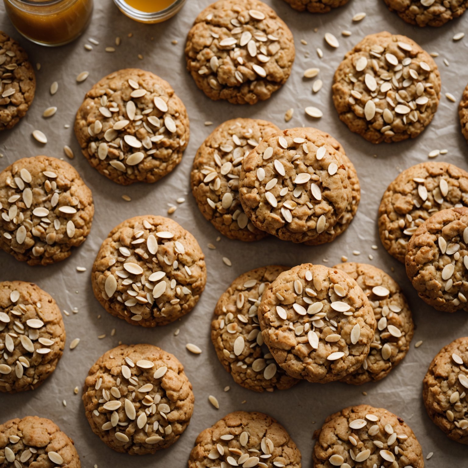 Tahini-havregrynkjeks med honning