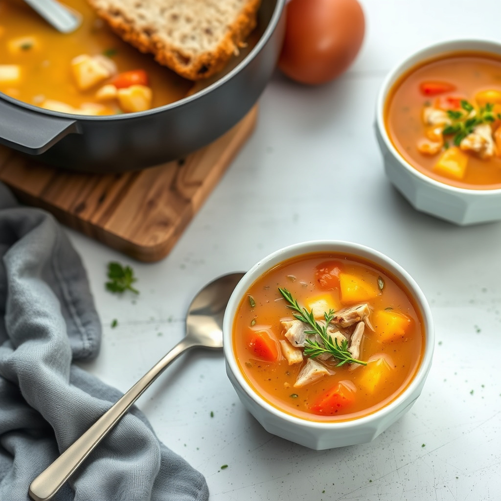 Tarragon-kyllingsuppe