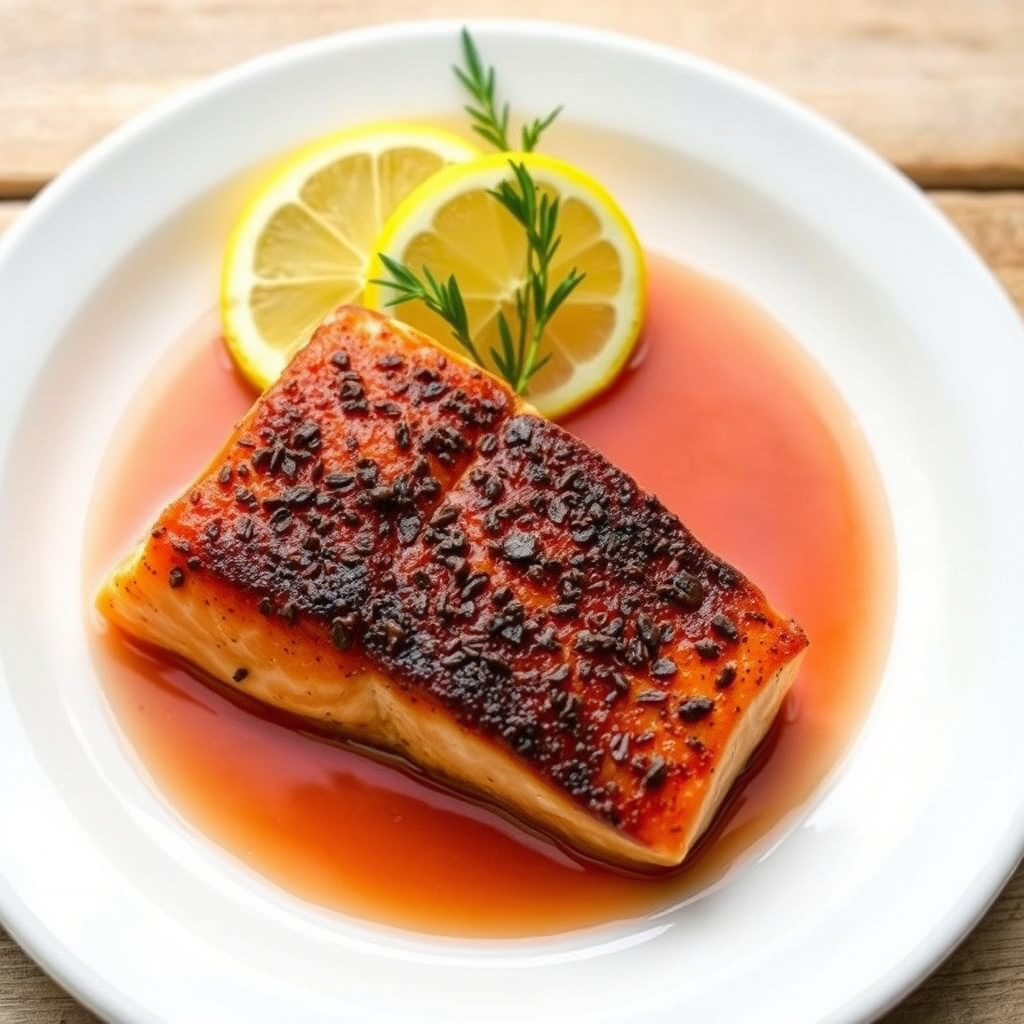 Te Salmon i hagen med sitron