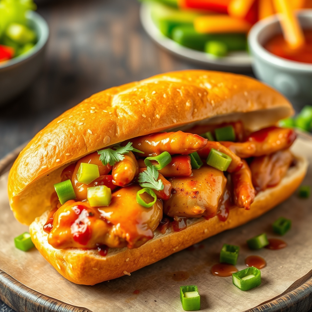 Teriyaki kylling-party sub
