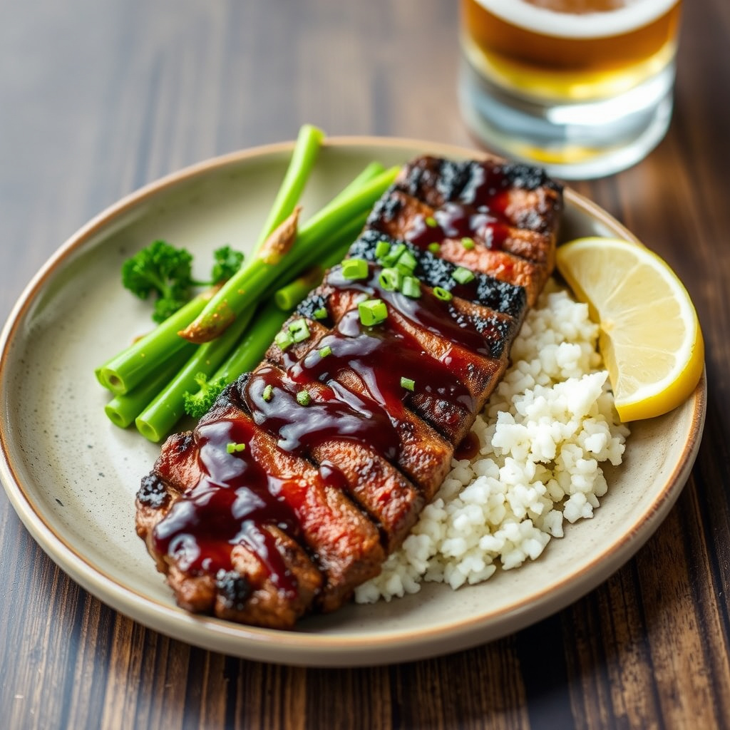 Teriyaki-ølskåret biff