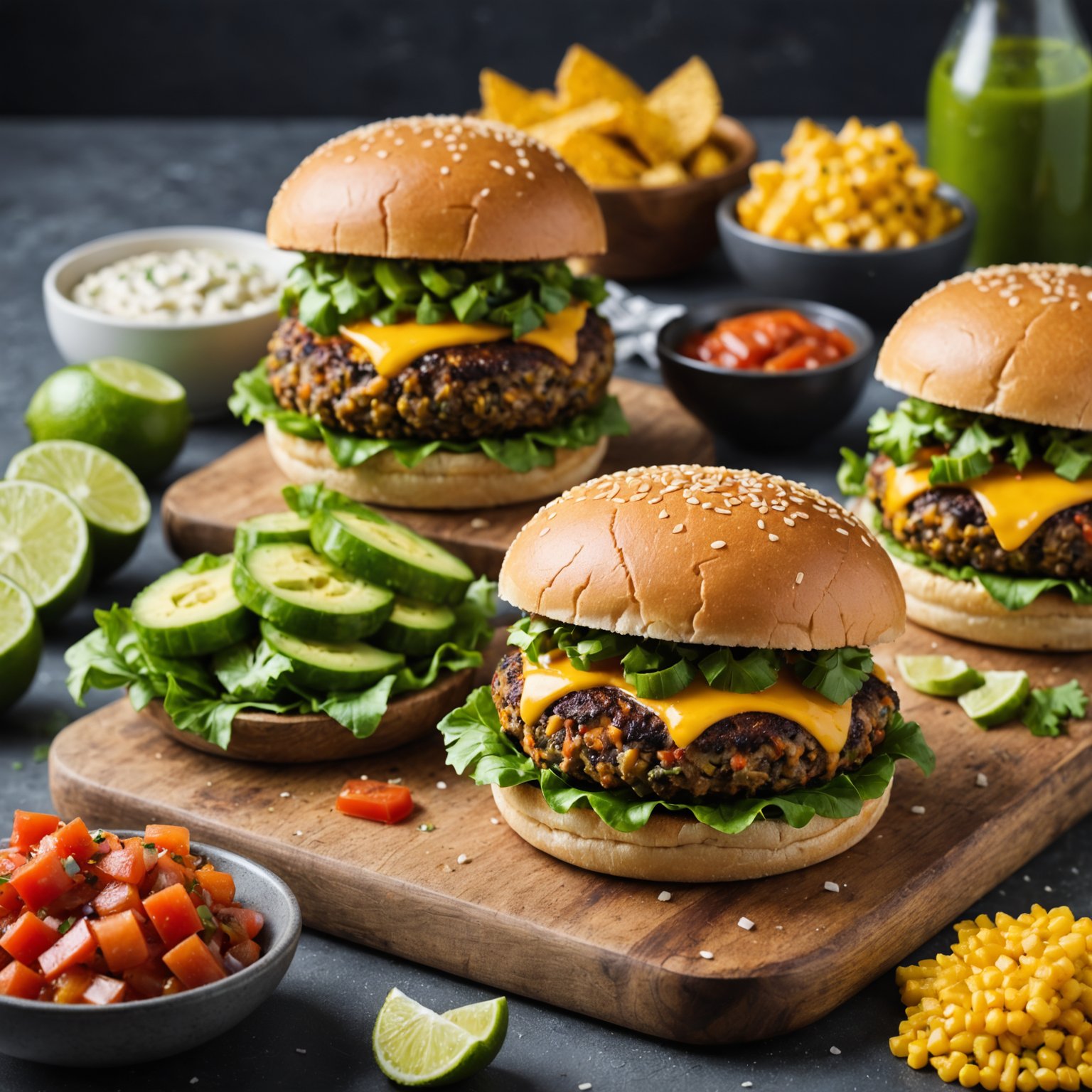 Tex-Mex grønnsaksburgere