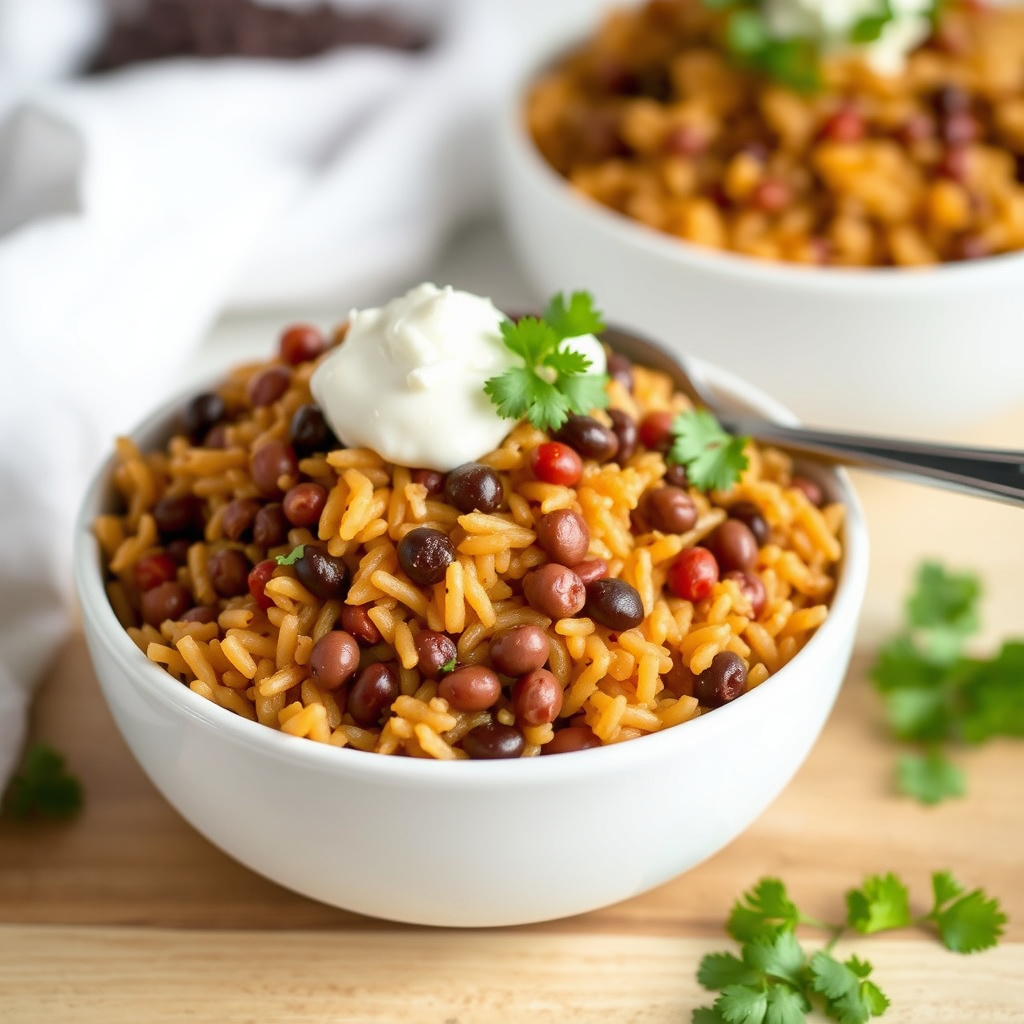 Tex-Mex ris og svarte øyne-bønner