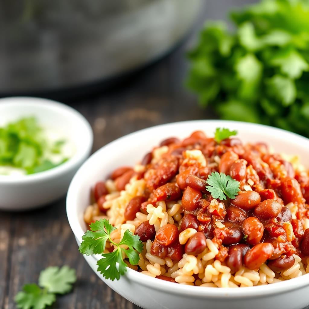 Tex Mex røde bønner og ris