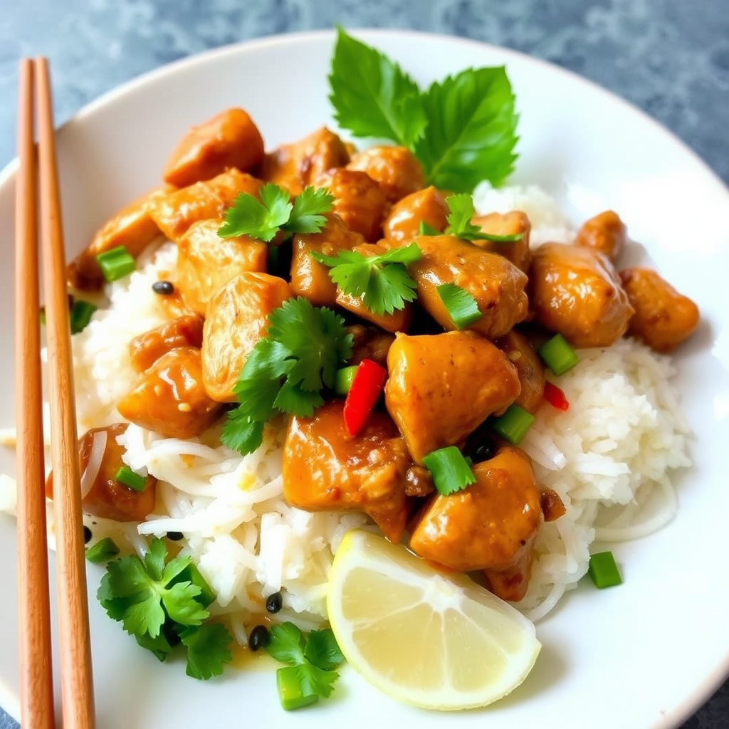 Thai ingefærkylling (Gai Pad King)