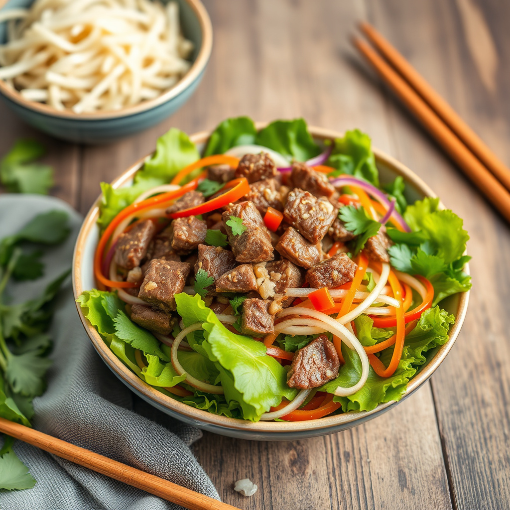 Thailandsk biffsalat