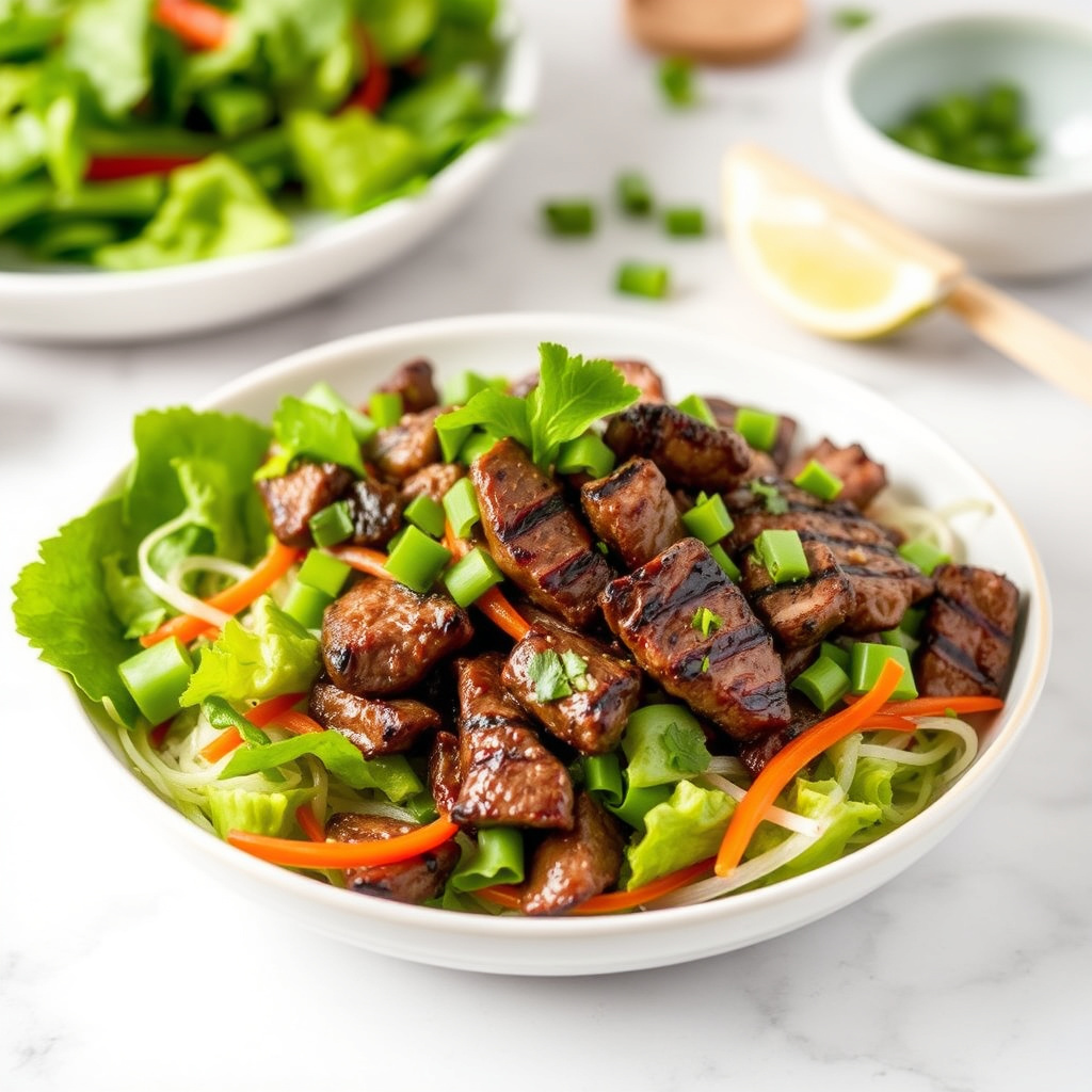 Thailandsk grillet biffsalat