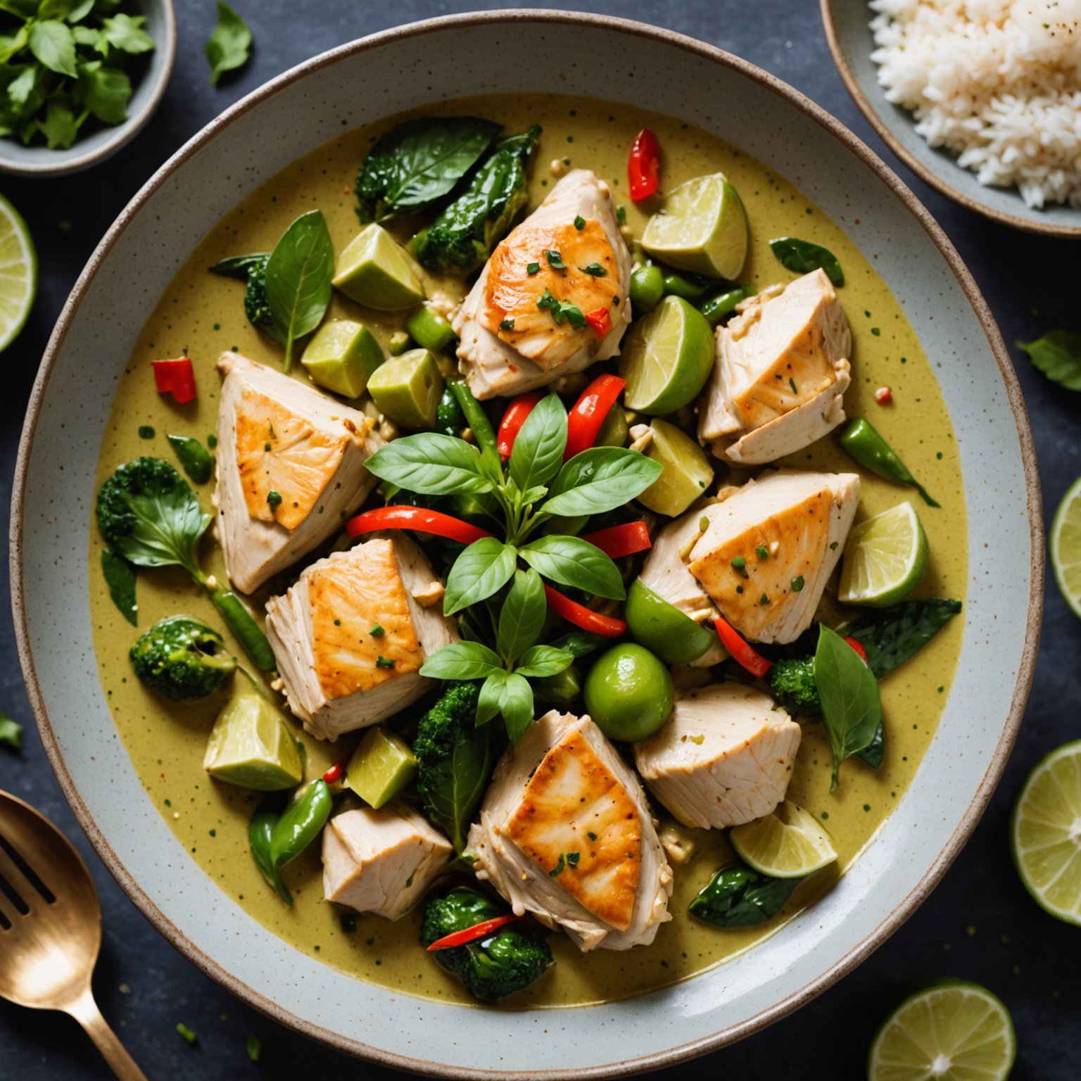 Thailandsk grønn kyllingcurry