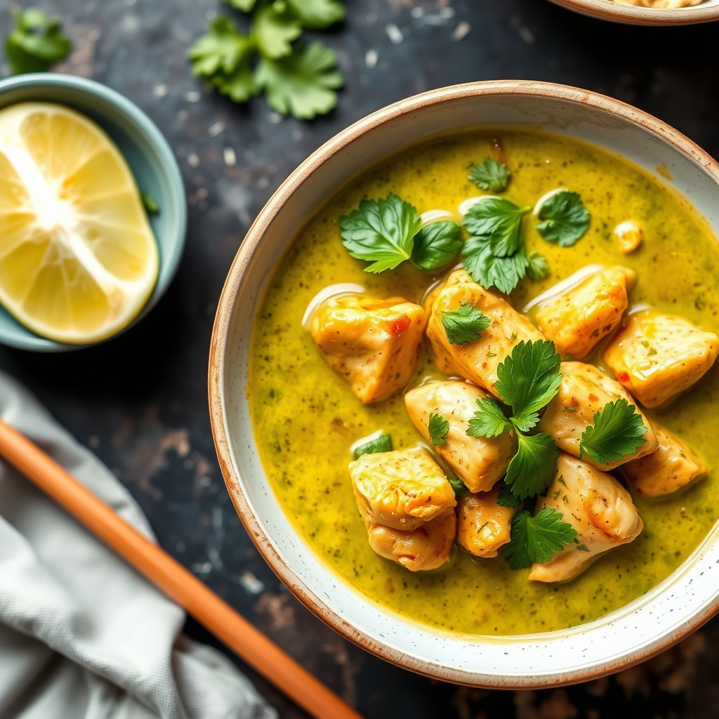 Thailandsk grønn kyllingcurry