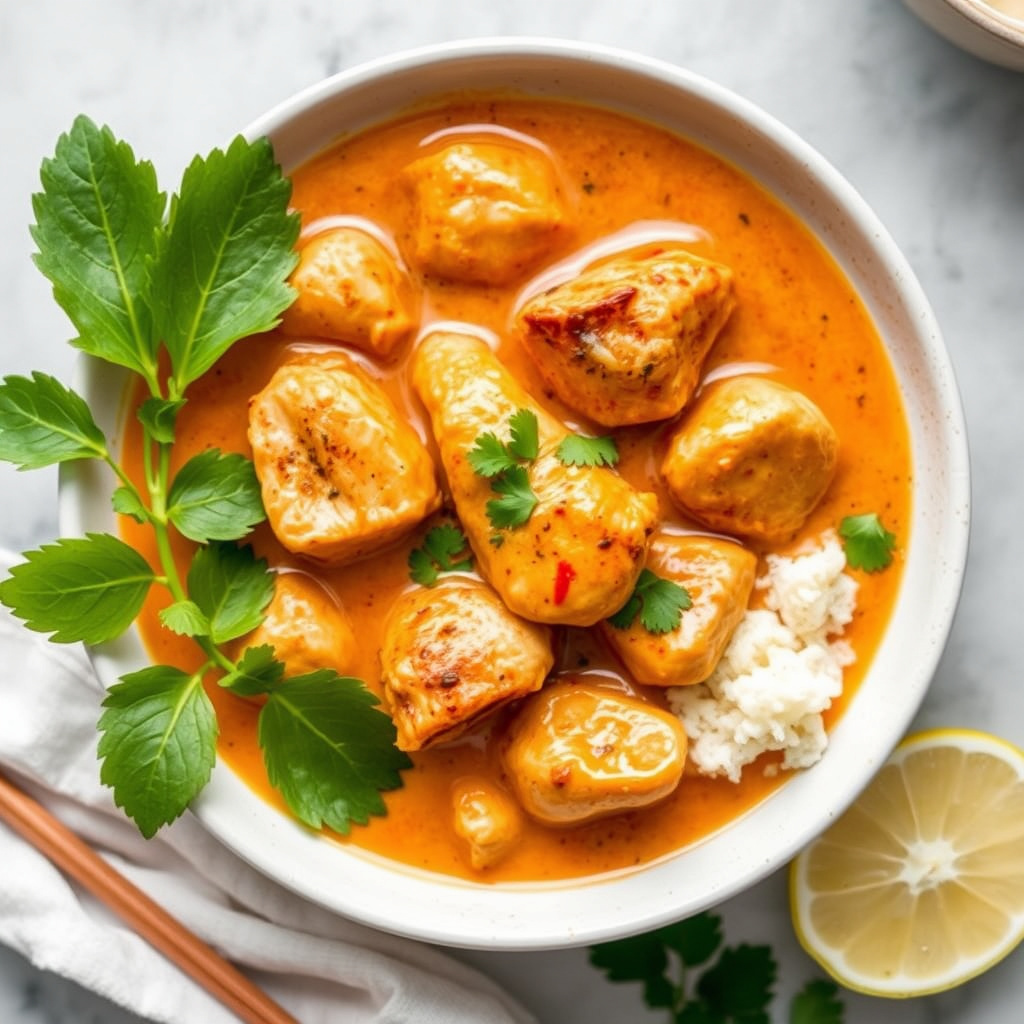 Thailandsk kyllingcurry i kokosmelk