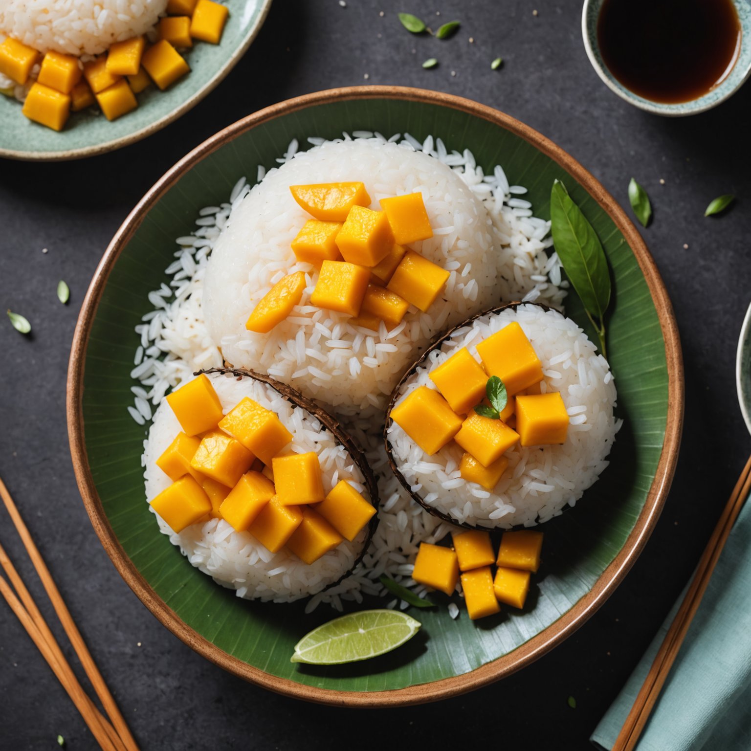 Thailandsk klebrig ris med mango (Khao Niao Mamuang)