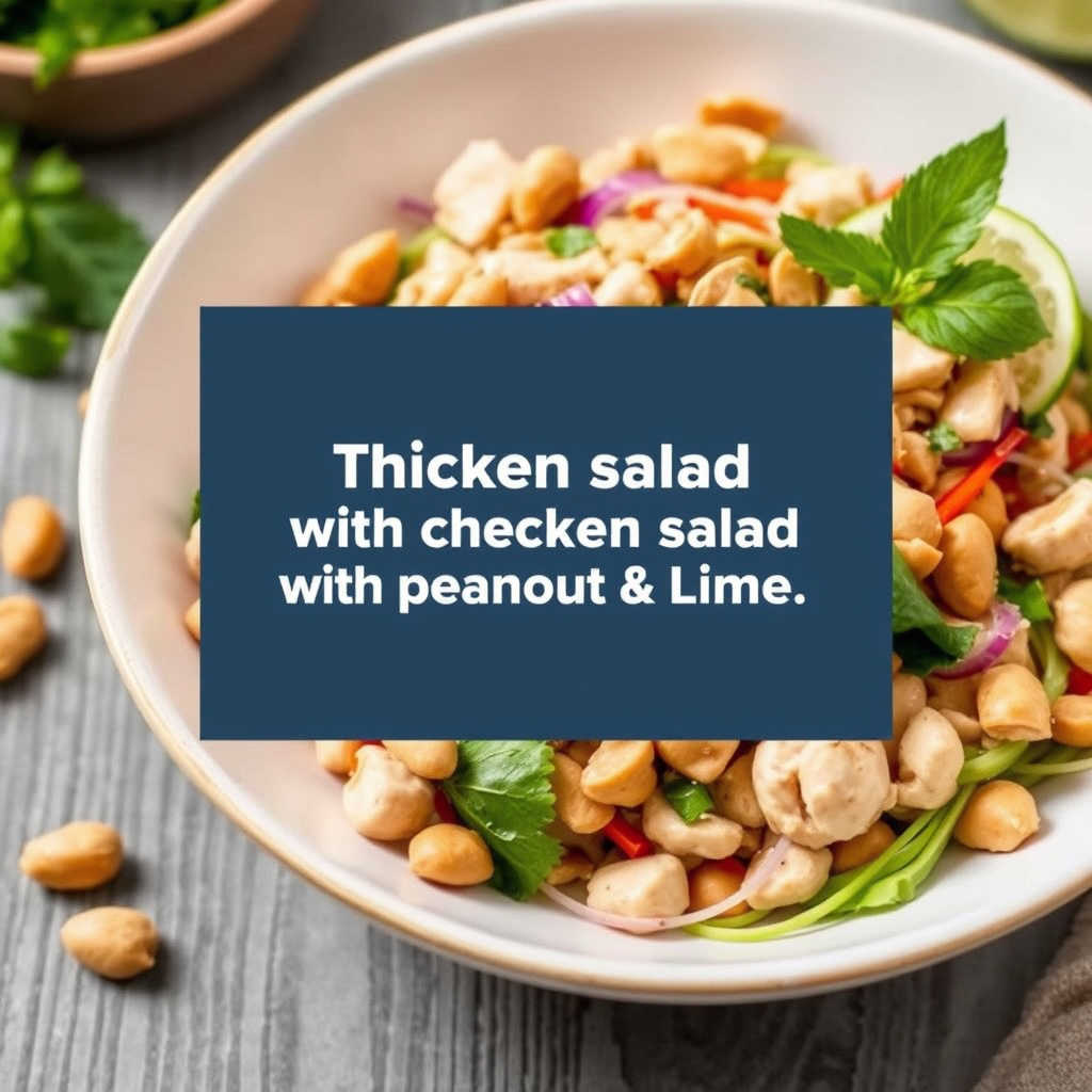 Thaisk kyllingsalat med peanøtter og lime
