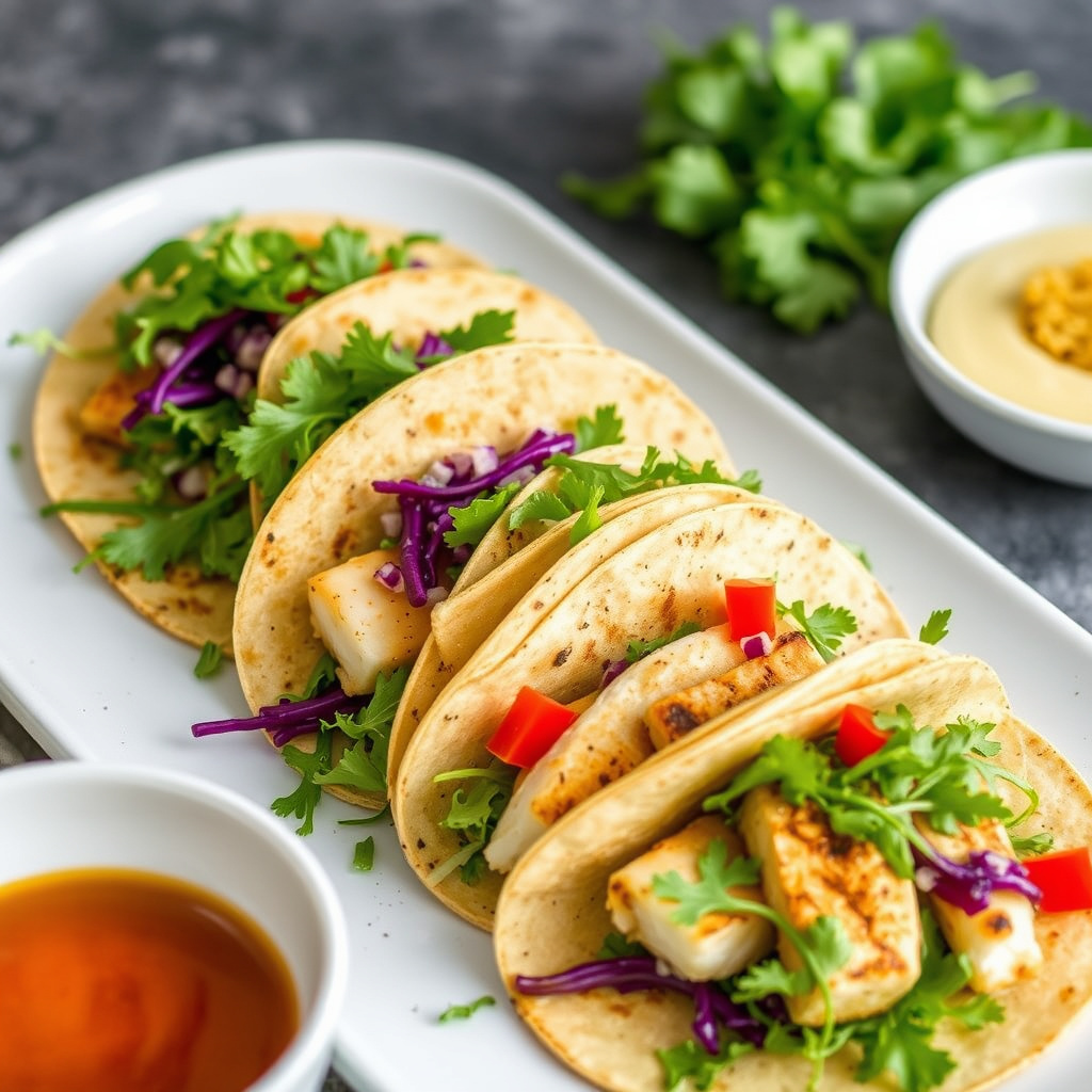 Tilapia-fisketacos med ruccola