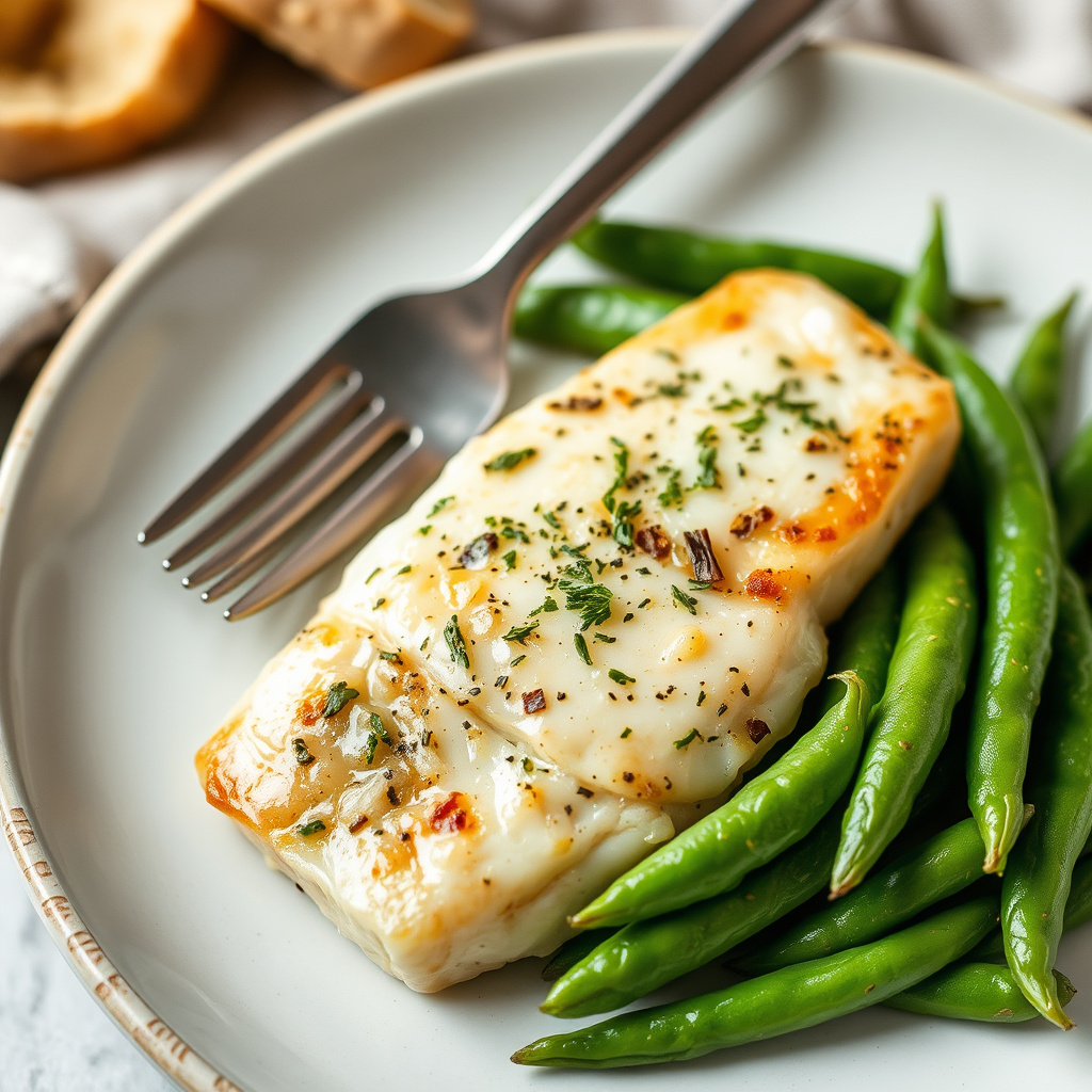 Tilapia Piccata med sukkererter og poteter