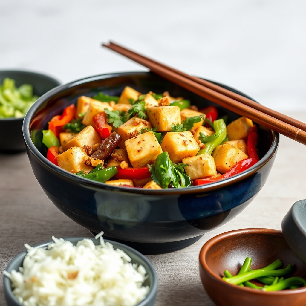 Tofu- og grønnsakswok