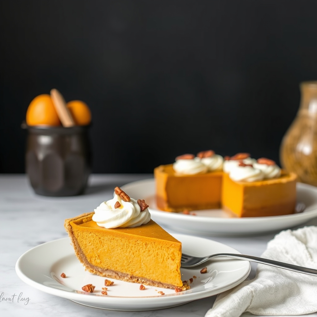 Tofupai med gresskar, pekannøtter og tofukrem