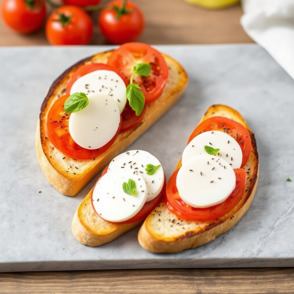 Tomat- og mozzarellabruschetta