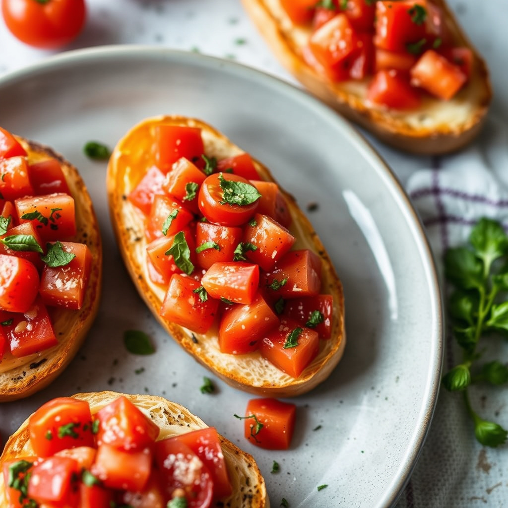 Tomat-rubbed bruschetta