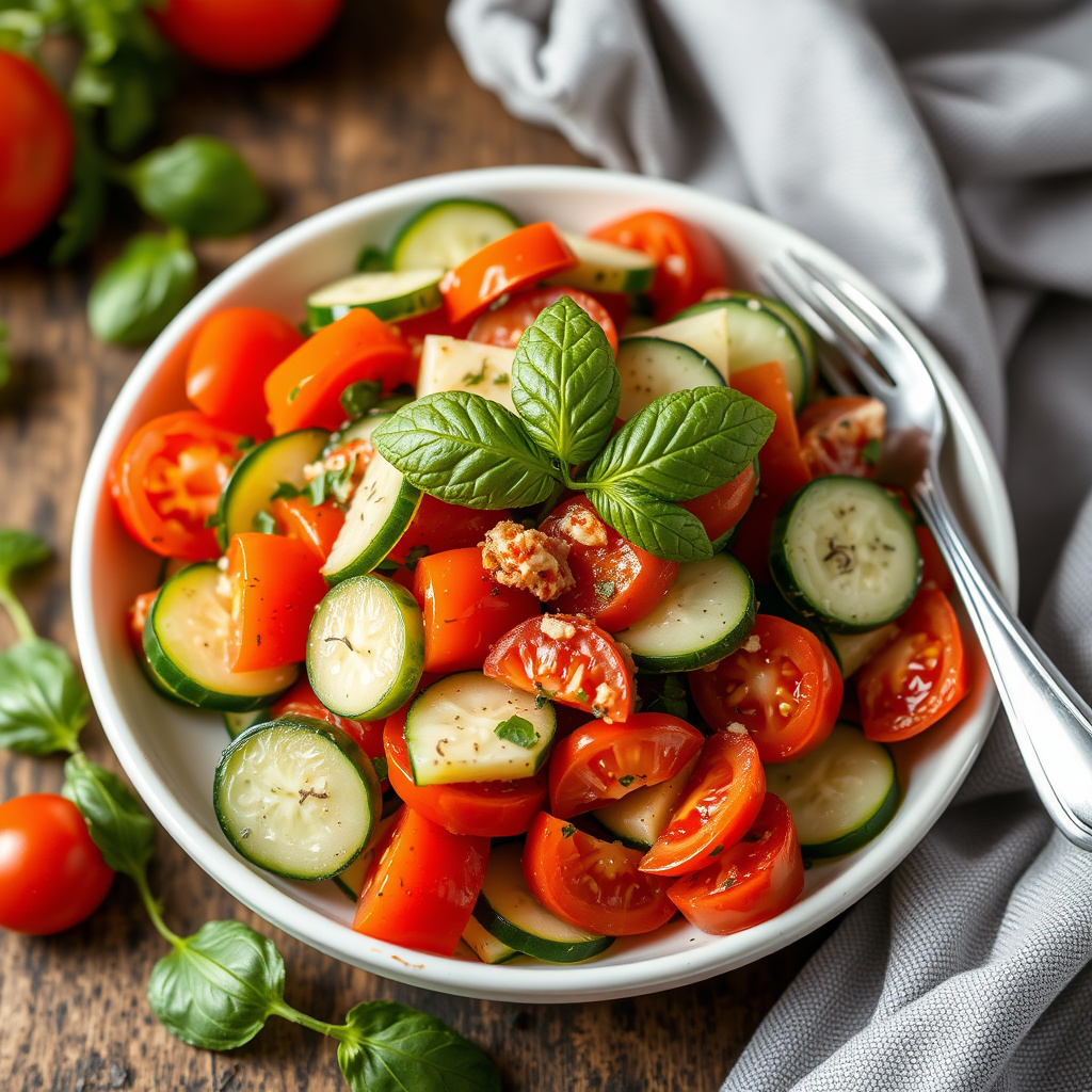 Tomatsalat med agurk