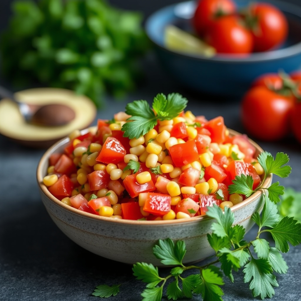 Tomatsalsa og mais-salsa