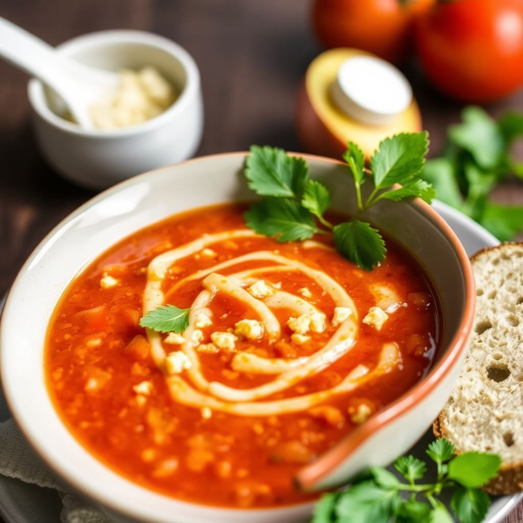 Tomatsuppe med tortilla