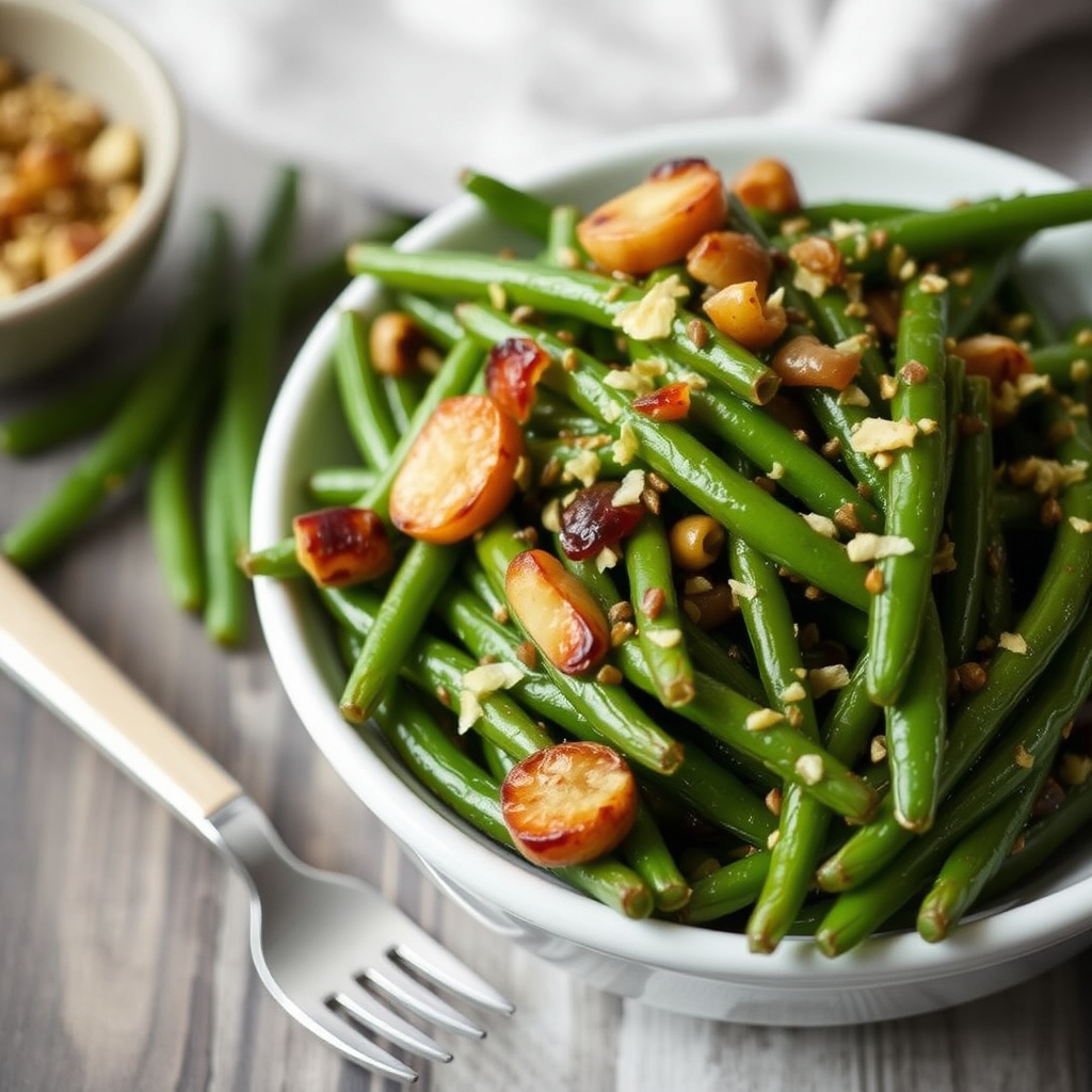 Toms grønne bønner med sjalottløk